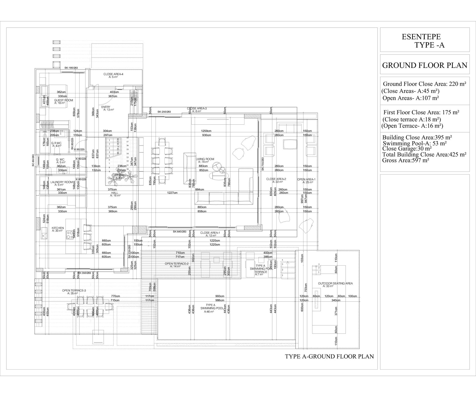 Esentepe Villas – Grundriss 1