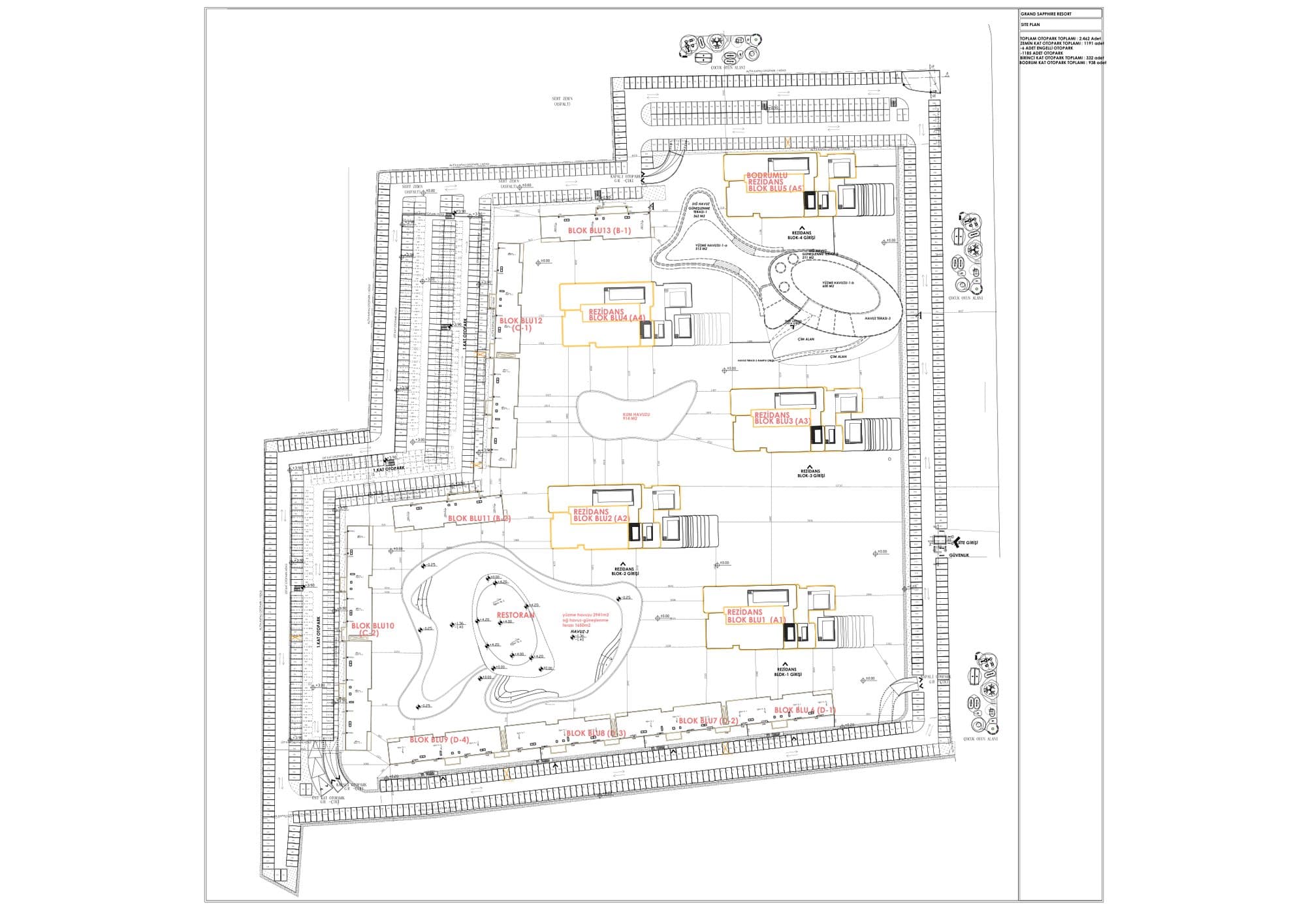 Grand Sapphire Blu – Lageplan 2