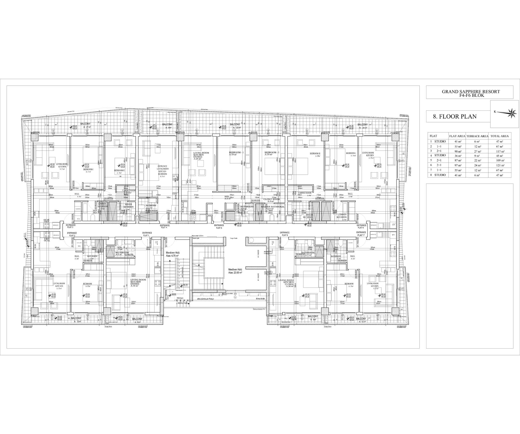 Grand Sapphire F Blok – Grundriss 45