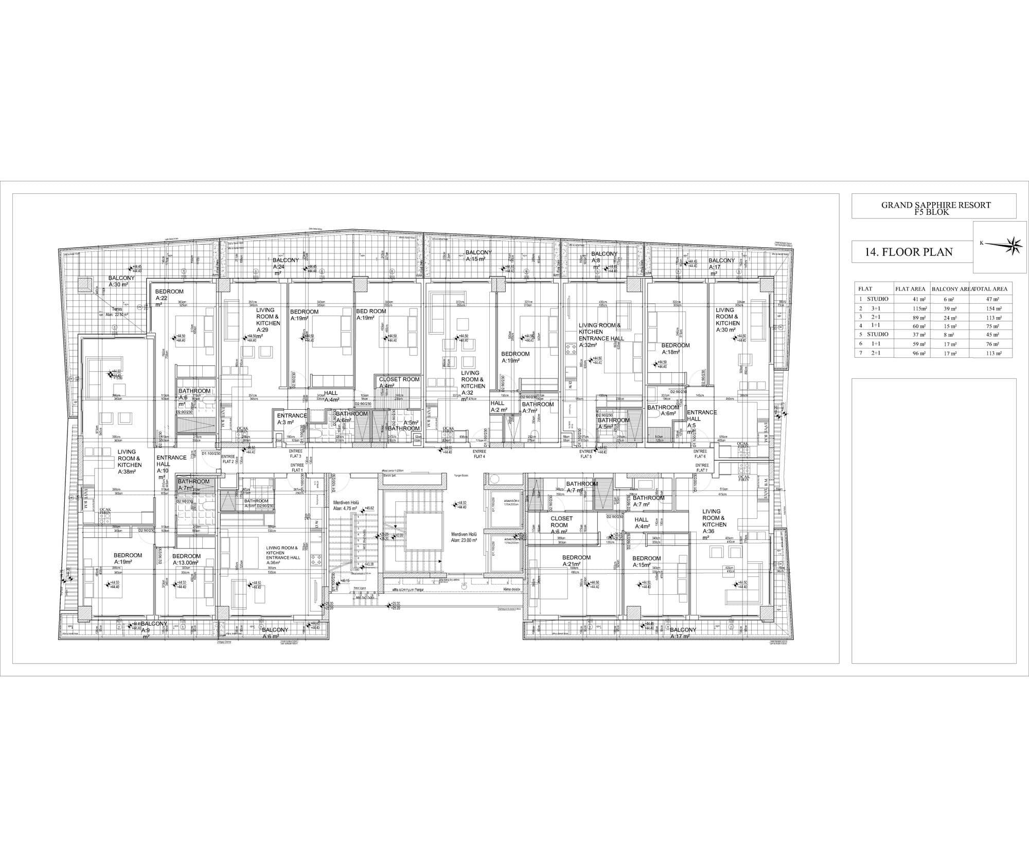 Grand Sapphire F Blok – Grundriss 70